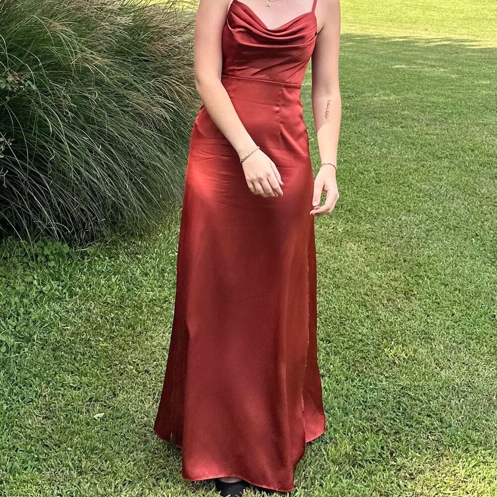 Azazie Women's Red and Burgundy Dress